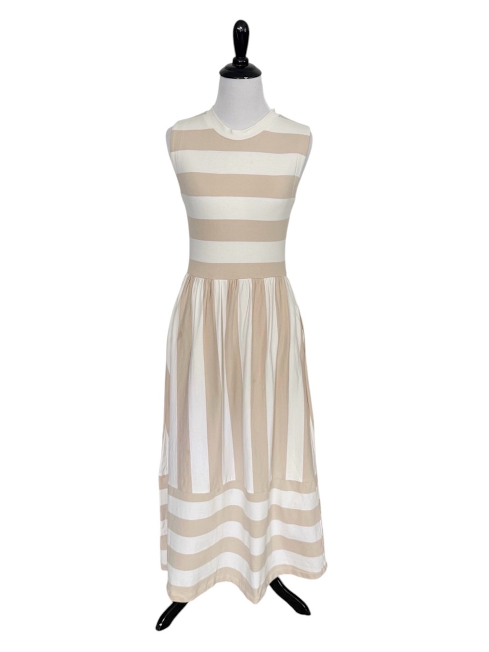 Evereve Striped Midi Dress XS